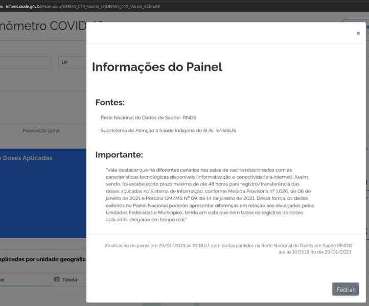 Arquivo:Fac-símile das informações técnicas prestadas no painel localizaSUS Vacinômetro Covid-19.png
